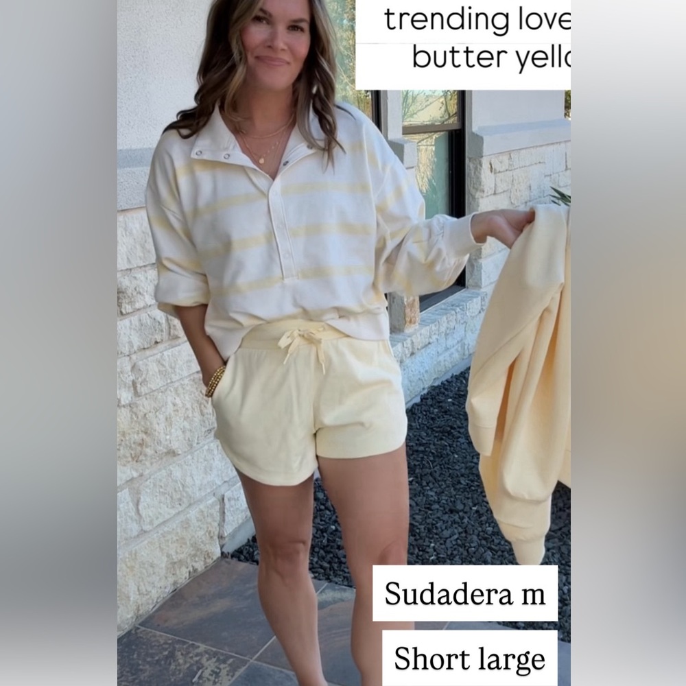 all in motion Butter Yellow Drawstring Athletic Shorts